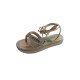 Sandalia Fem. Dakota de Amarrar Papete Brilho Moda Delicada. Ref. Y7632