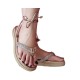 Sandalia Fem. Dakota de Amarrar Papete Brilho Moda Delicada. Ref. Y7632