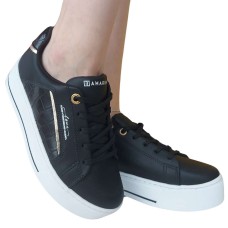 TÊNIS RAMARIM PRETO BICOLOR 24-97109